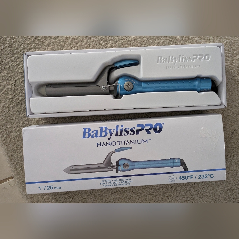 Babyliss Pro Nano Titanium 1 Spring Curling Wand Iron